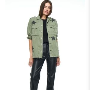 Pistola Denim Military Jacket in brown tiger print. (Medium)